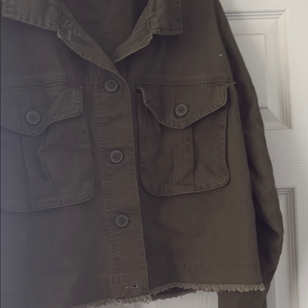 Universal Thread Dark Olive Utility Jacket - image 4